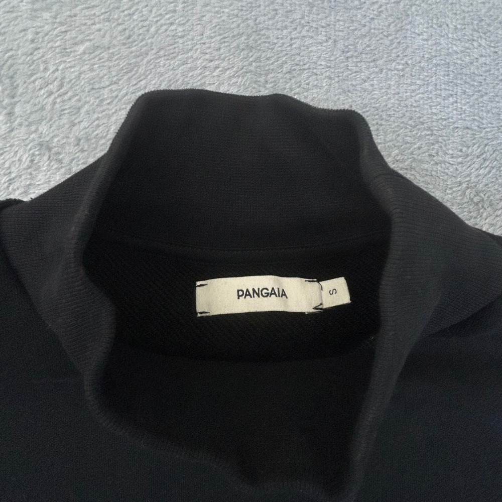 Pangaia 365 High Neck Sweatshirt Black Organic Cotton Mock Neck Small - Picture 2 of 10